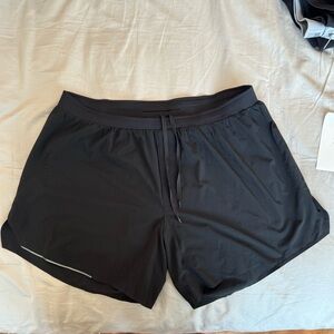 Lululemon Men’s Fast and Free Lined Running Shorts 6” XXL Black